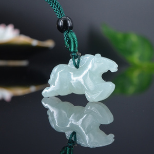 00tb328093519淘宝玉马吊坠女翡翠马十二生肖马牌天然红色立体玉石
