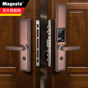 巨头中式别墅锁双开门智能锁家用防盗门密码锁电子门锁铜门指纹锁