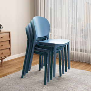 可叠螺塑料椅子家用靠背椅现代简约休闲写字椅学生宿舍椅懒人椅