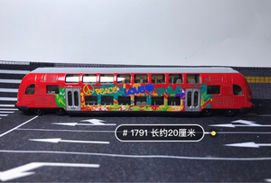 出口德国双层列车有轨电车火车1791巴士公共汽车合金模型玩具
