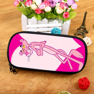 粉红豹顽皮豹笔袋大容量铅笔包文具袋学生印花图案笔袋