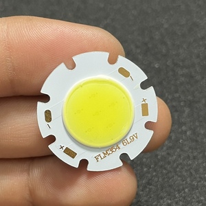 3wled cob灯板 白光6500k铝基板9-10v 300ma 镀金焊点 直径30mm