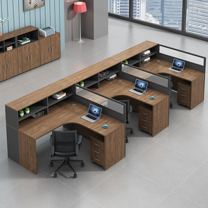 职员办公桌椅组合简约现代办公室多人员工电脑桌子财务屏风工作位