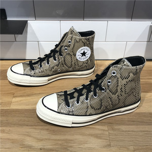 匡威新款chuck 1970s蛇纹印花皮质男女高帮运动休闲板鞋170103c