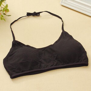 900人付款淘宝新款全棉学生内衣 挂脖系带文胸发育期可爱抹胸裹胸少女