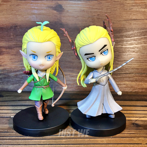 指环王周边 霍比特人密林父子q版公仔精灵王子手办人偶汽车摆件