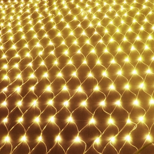 LED网灯LED彩灯闪灯串灯渔轡网灯新年防水灯串装饰窗帘灯网状彩灯