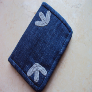 清货价原创自制学生短款手工女小钱包简约创意diy布钱袋 青年银包