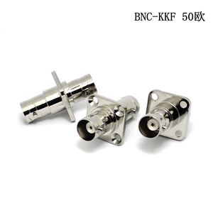 射频转接头 Q9 BNC-KKF BNC双通 BNC母转母 带法兰面板固定 50欧