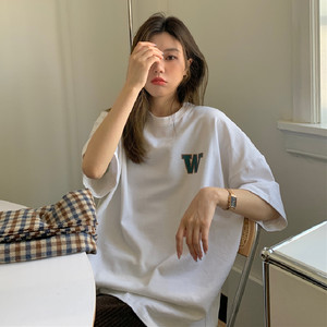 欧美高街hiphop白色短袖t恤女宽松韩版ins原宿风炸街chic港味上衣