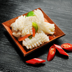 目鱼花新鲜冷冻300g海鲜水产鱿鱼片生鲜烧烤火锅开花活切墨鱼片