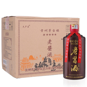 贵州老酱酒53度酱香型白酒500ml*6瓶整箱粮食酒婚宴送礼高度珍藏