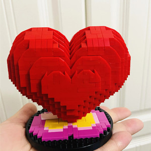 乐高积木小颗粒拼装益智玩具成年高难度情人节生日礼物玫瑰花爱心
