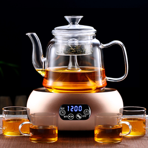 蒸汽煮茶壶烧水壶泡茶专用蒸茶器电陶炉煮茶黑茶玻璃蒸煮两用茶壶