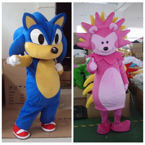 索尼克人偶服装可爱刺猬行走卡通cos头套道具动漫玩偶服小咕咚