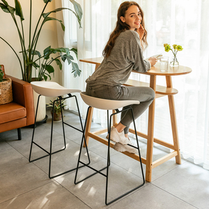 北欧铁艺吧台椅子时尚吧凳子创意餐椅现代简约酒吧桌椅家用高脚凳