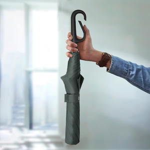 2021原创新品 创意雨伞环扣二折伞时尚商务伞男女纯色