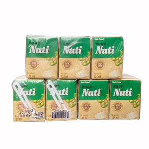 越南进口nuti原味豆奶 植物蛋白早餐 豆浆饮品125ml*36瓶整箱包邮
