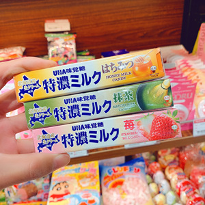 日本进口 UHA悠哈特浓8.2牛奶糖果抹茶草莓蜂蜜味盐糖味觉奶糖37g