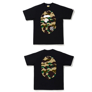 【日本现货】雪国酱 bape男装奥莱 1st迷彩猿人头短袖t恤