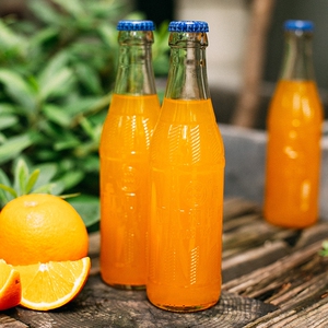 怀旧正广和玻璃瓶橙汁汽水碳酸饮料橘子汽水248ml*5瓶整箱包邮