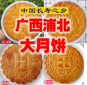 广西钦州浦北广式大月饼五仁叉烧蛋黄莲蓉鸡丝芝麻核桃冬瓜翅礼盒