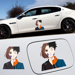 宇智波带土与琳车贴火影忍者汽车侧门车门遮挡划痕油箱盖贴纸