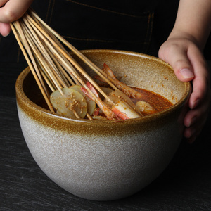 钵钵鸡专用盆大容器大盆瓷冷串串盆冷锅大号摆摊商用鸡汤瓷盆陶瓷