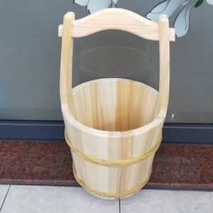 杉木提水桶老式大小尺寸可定做家用挑水桶怀旧摆件影视道具小木桶