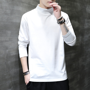 男士高领打底衫纯棉