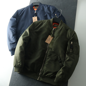 美式空军ma1飞行员夹克军绿色冬季加厚帅气保暖棒球服棉衣男潮