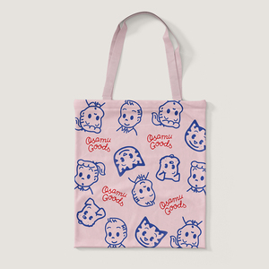 日本原田治osamu帆布包女单肩收纳包手提袋购物袋全幅铺满印定制