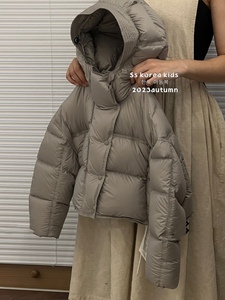 波拉bora韩国童装女童男童羽绒服2023新款洋气儿童冬装外套中大童