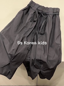 波拉bora韩国童装男童时髦休闲裤2024夏装儿童哈伦裤洋气时髦裤子