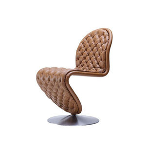 北欧设计师款蛇形 s形造型休闲椅拉扣椅轻奢样板房客厅家用单人椅