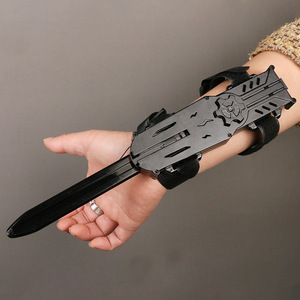 刺客信条线控同款亮黑色线控袖剑游戏道具玩具自动弹射儿童礼物
