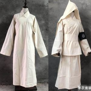 白事衣服纯棉斜襟孝服男女孝服丧衣丧事孝衣丧葬服殡葬用品引路人