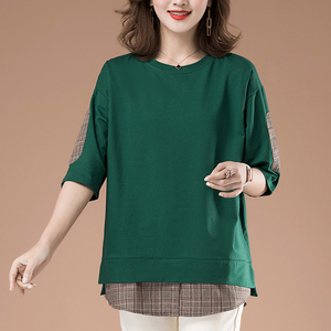 夏装中长款上衣中袖