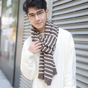 围巾男冬韩版青年