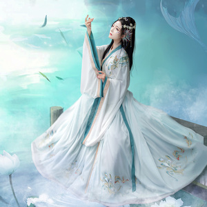 【鲛人】如梦霓裳原创汉服女神话系列中国风交领齐腰襦裙cp春季款