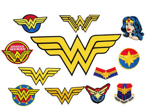 wonder woman神奇女侠captain marvel惊奇队长女英雄布贴徽章补丁