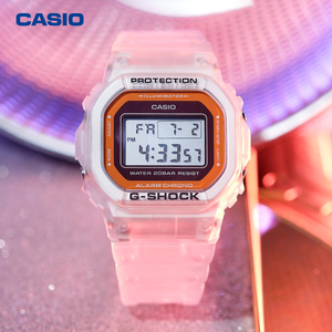 卡西欧手表男35周年gshock小方表透明冰韧淬火小方块DW-5600LS-7P