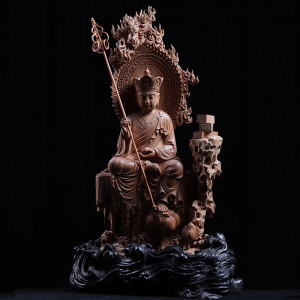 泓忆地藏王菩萨—老山檀手作手作雕刻红木工艺品收藏品佛像摆件