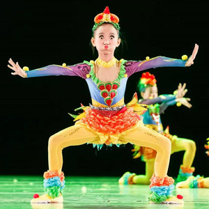 新年小鸡咯咯咯舞蹈表演服幼儿园儿童小鸡动物卡通舞台演出服装