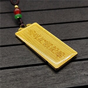 包邮本命年佛毛衣链 教饰品佛牌平安挂件 镀金南无阿弥陀佛项链