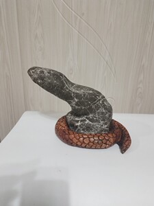 淄博文石,天然奇石摆件,《蛇》博山文石,精品象形石