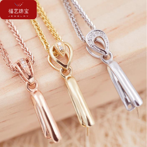 18k金平安扣头玉牌翡翠吊坠瓜子扣玉坠玉佩和田玉平安牌扣子夹扣