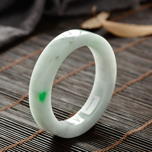 方镯新品飘绿美镯天然a货翡翠定制女