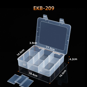 9格分类收纳盒塑料盒电子零件配件盒元件盒维修工具收纳盒储物盒