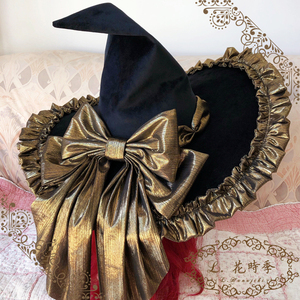 自制lolita元素魔女帽日常洛丽塔风格针织女巫师帽子郑佳如88128